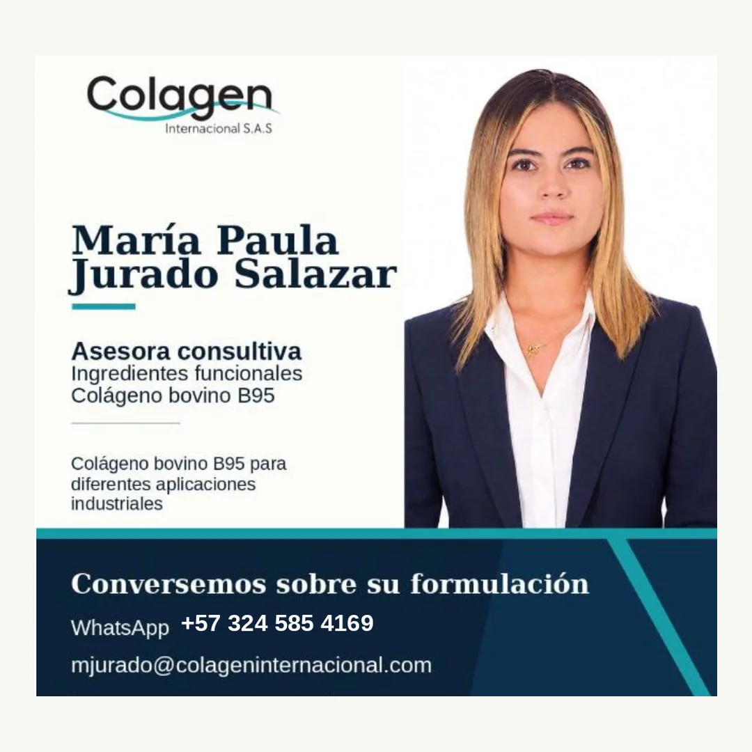 María Paula Jurado Salazar, asesora consultiva de Colagen, WhatsApp +57 324 585 4169